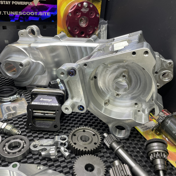 Dio50 132cc disassembled engine kit water cooled with billet case “Eagle” cylinder 56mm crankshaft 55mm cnc  - 5