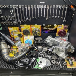 Dio50 132cc disassembled engine kit water cooled with billet case “Eagle” cylinder 56mm crankshaft 55mm cnc - pictures 1 - righ