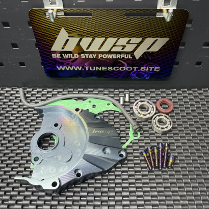 Dio50 gears box lid BWSP billet cover without bearing - pictures 1 - rights to use Tunescoot