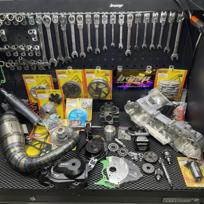 Dio50 132cc disassembled engine kit air cooled with billet case “Eagle” cylinder 56mm crankshaft 55mm cnc  - 1