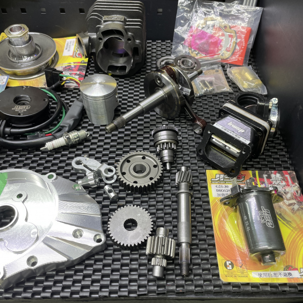 Dio50 big bore set 132cc air cooled JISO 56mm cylinder 55mm crankshaft  - pictures 6 - rights to use Tunescoot