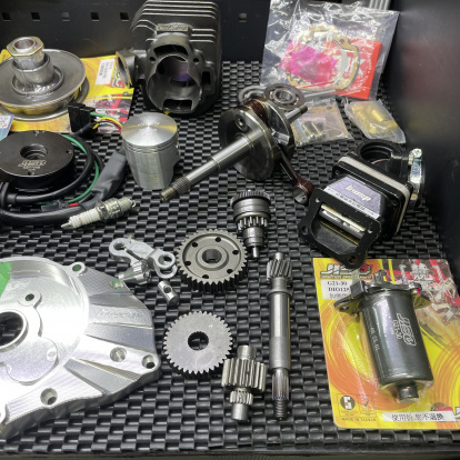 Dio50 big bore set 132cc air cooled JISO 56mm cylinder 55mm crankshaft  - pictures 6 - rights to use Tunescoot