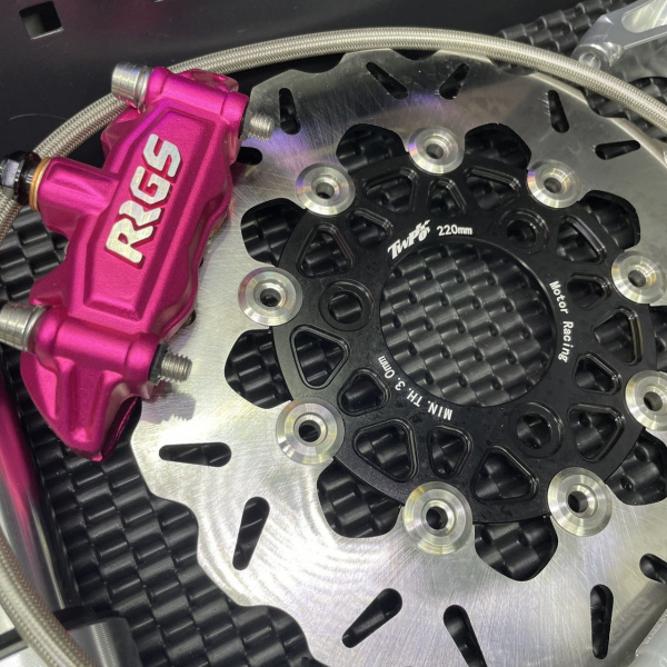 Dio50 220mm disk brake kit with front forks 340mm Bwsp  - pictures 7 - rights to use Tunescoot