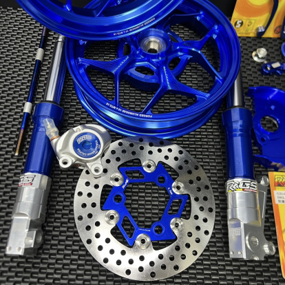 Dio50 wheels set up with billet rims and front forks 340mm  - 3 Dio50 wheels set up with billet rims and front forks 340mm  - 3