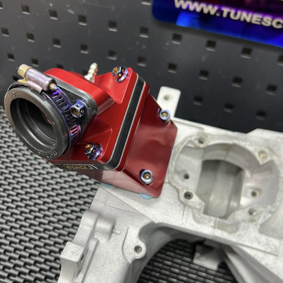 Billet manifold for Dio50 OEM case 30-36mm intake Bwsp - 6 Billet manifold for Dio50 OEM case 30-36mm intake Bwsp - 6