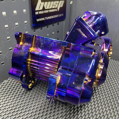 Dio50 125cc billet crankcase with CVT lid and manifold  - 5