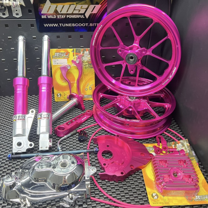 Upgrade wheels pink set with 340mm front forks  - 1