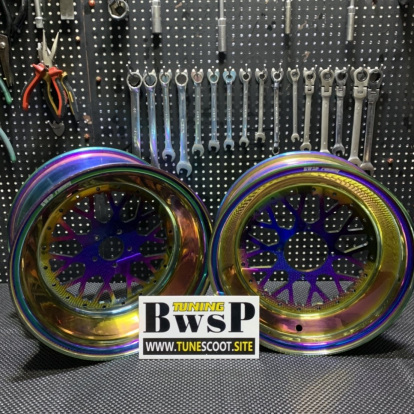 Rims for Ruckus with Gy6-150 engine billet wheels set titanium color  - pictures 2 - rights to use Tunescoot
