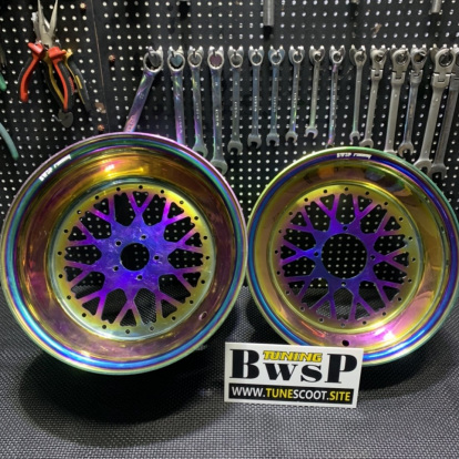 Rims for Ruckus with Gy6-150 engine billet wheels set titanium color  - pictures 1 - rights to use Tunescoot