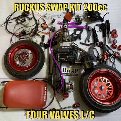 Ruckus swap kit with Gy6 200cc engine l/c four valves full set for swap stock Honda RUCKUS - 1