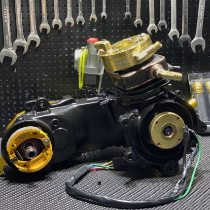 Engine Dio50 af18 130cc liquid water cooling "Black gold"  - 8