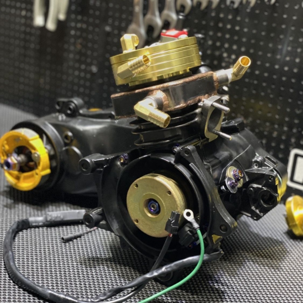 Engine Dio50 af18 130cc liquid water cooling "Black gold"  - 9