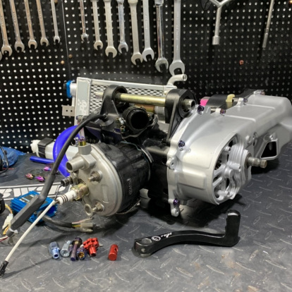 Engine kit Yamaha JOG 110cc water cooling full complete plug and play set  - pictures 3 - rights to use Tunescoot Engine kit Yamaha JOG 110cc water cooling full complete plug and play set  - pictures 3 - rights to use Tunescoot