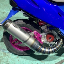 Exhaust pipe for Honda DIO50 125-150cc modification - pictures 1 - rights to use Tunescoot