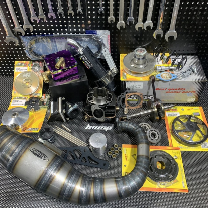 Big bore kit 125cc DIO50 AF18 water cooling with 34mm manifold and oversized clutch kick start version  - pictures 1 - rights to Big bore kit 125cc DIO50 AF18 water cooling with 34mm manifold and oversized clutch kick start version  - pictures 1 - rights to