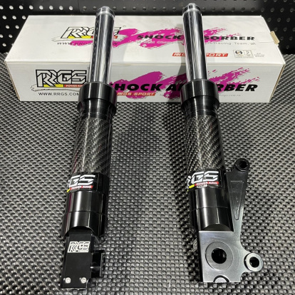 Front forks 340mm for DIO50 RRGS carbon style  - pictures 1 - rights to use Tunescoot