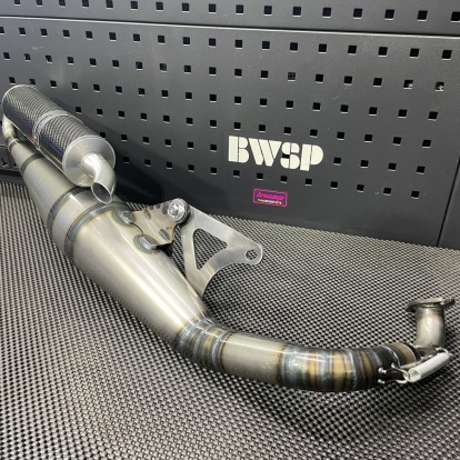 Exhaust pipe for Bws100 4VP V8 with carbon fiber tube  - pictures 1 - rights to use Tunescoot