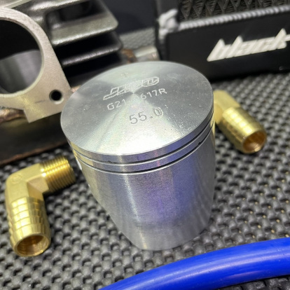 Cylinder kit 55mm for DIO50 53.4mm crankshaft +4.4 long stroke  with billet head and radiator  - pictures 21 - rights to use Tun Cylinder kit 55mm for DIO50 53.4mm crankshaft +4.4 long stroke  with billet head and radiator  - pictures 21 - rights to use Tun