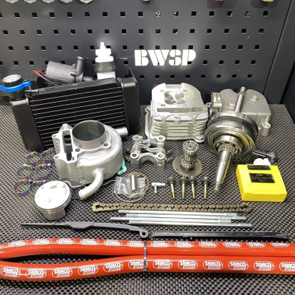 Big bore set 192cc for Ruckus Gy6-150 water cooling 62mm piston 61.8mm crankshaft and four valves head  - pictures 1 - rights to