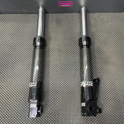 Front forks 380mm for DIO50 carbon color JISO  - pictures 1 - rights to use Tunescoot