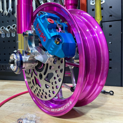 Jog50 front wheel set up disk brake  - pictures 4 - rights to use Tunescoot