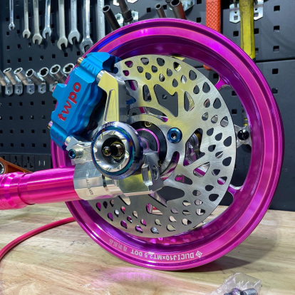 Jog50 front wheel set up disk brake  - pictures 2 - rights to use Tunescoot