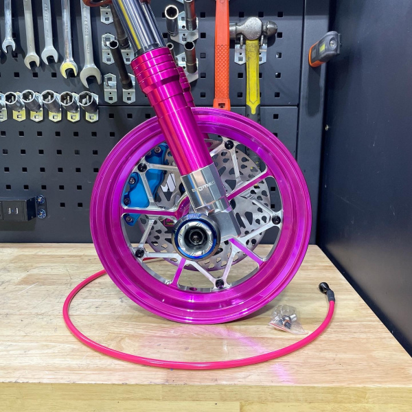 Jog50 front wheel set up disk brake  - pictures 5 - rights to use Tunescoot