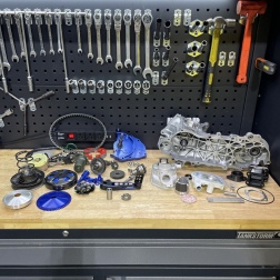 Disassembled engine Dio50 Af18 90cc with water cooling ceramic cylinder - pictures 1 - rights to use Tunescoot