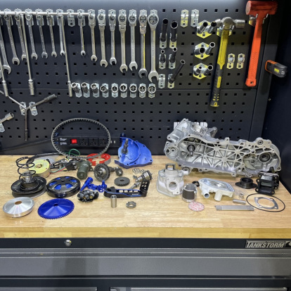 Disassembled engine Dio50 Af18 90cc with water cooling ceramic cylinder  - pictures 1 - rights to use Tunescoot