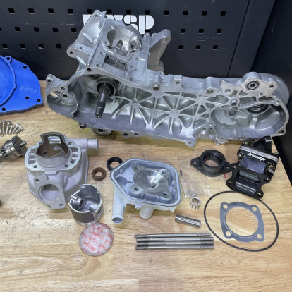 Disassembled engine Dio50 Af18 90cc with water cooling ceramic cylinder  - 3